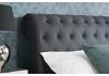 6ft Super King Dark grey Bury, Scrolled fabric upholstered button bed frame 5